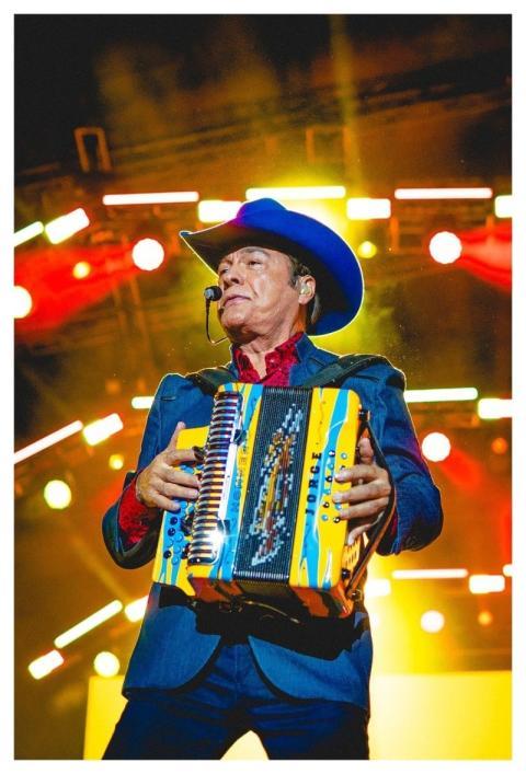 Musician Accordion Cowboy Hat Stage