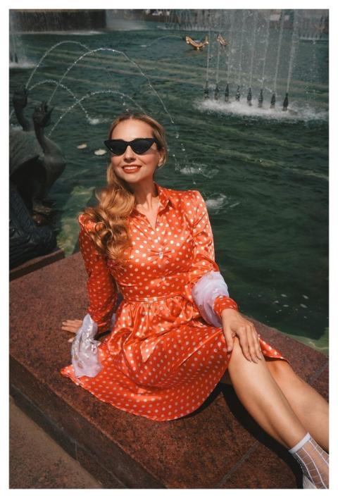 Woman Summer Dress Retro