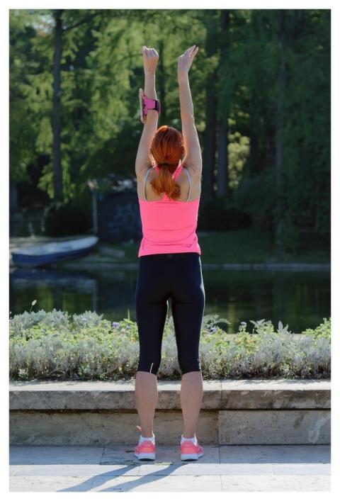 Woman Exercising Gymnastics Outdoors