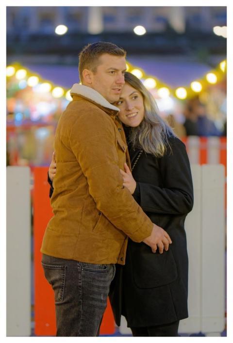 Couple Happy Casual Posing