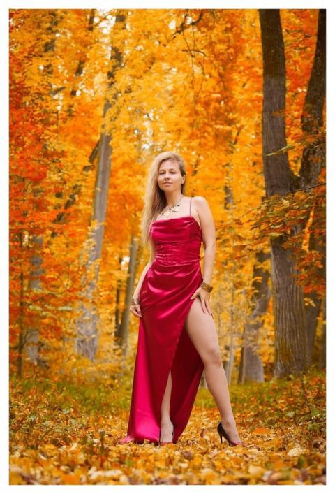 Autumn Dress Red Dress Autumn Forest