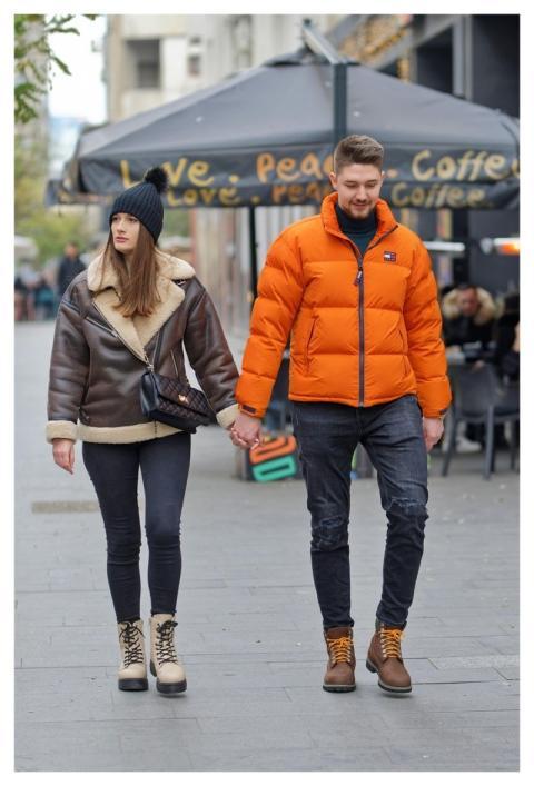 Couple Young Casual Walking