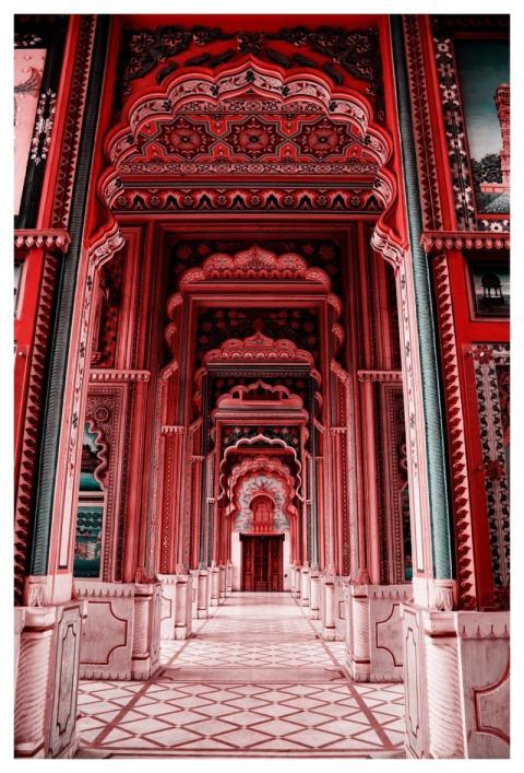 Corridor Hallway Building Columns