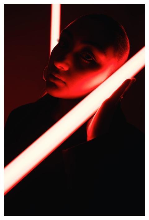 Woman Beauty Neon Portrait