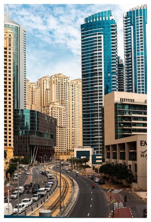 Dubai Many Windows Skyscraper Architecture