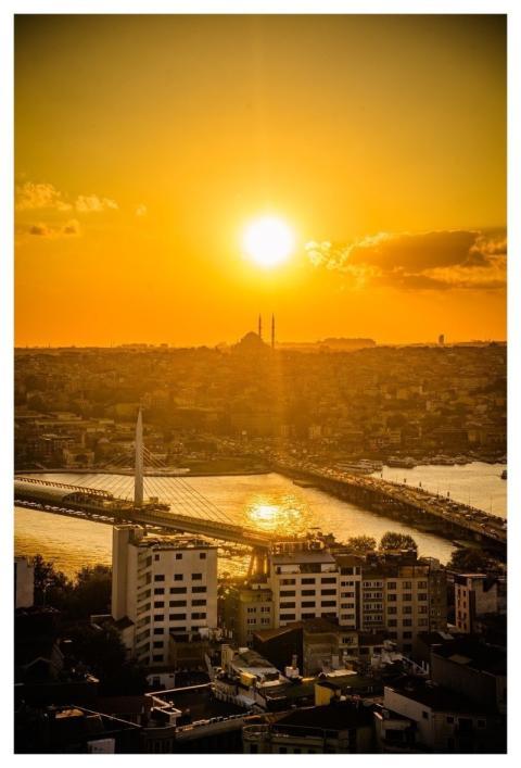 Istanbul Turkey Sunset Golden Hour