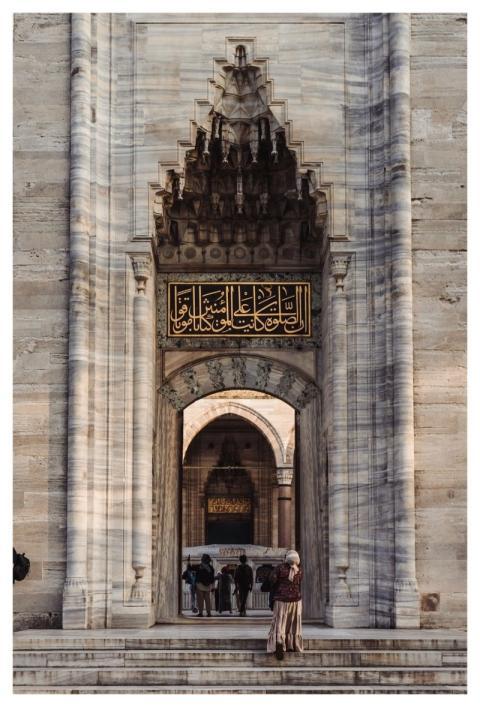 Istanbul Turkey Mosque Entrance Ottoman Architectu