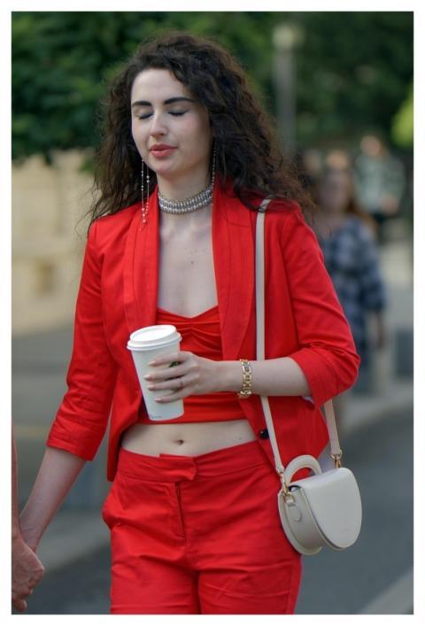 Woman Young Fashion Red