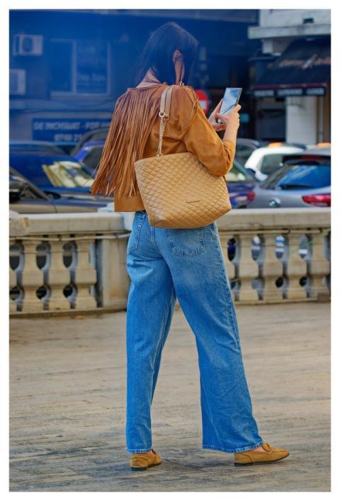 Girl Jacket Jeans Bag