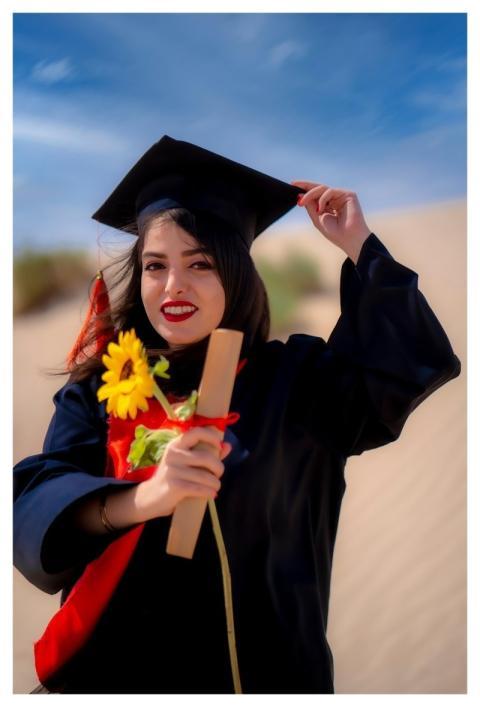 Happy Lady Graduation Education