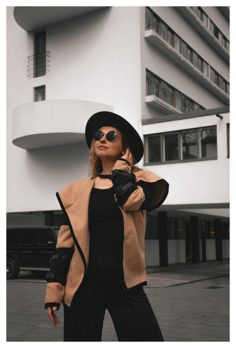 Woman Hat Coat Japanese Style