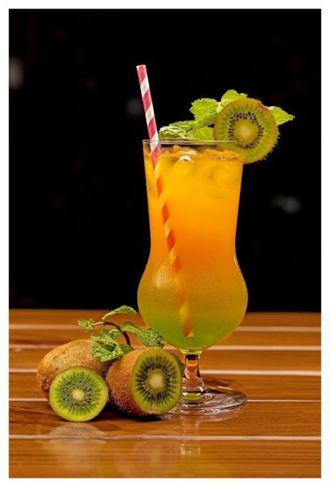 Drink Kiwi Glass Beverage