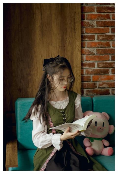 Woman Reading Library Education