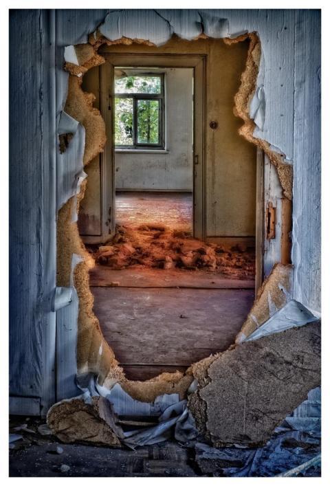 Abandoned House Ruins Hole