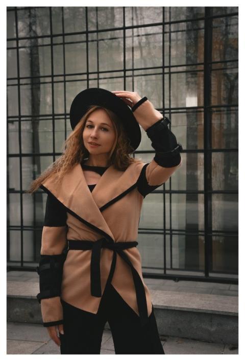 Woman Hat Coat Japanese Style