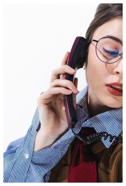 Woman Phone Telephone Office