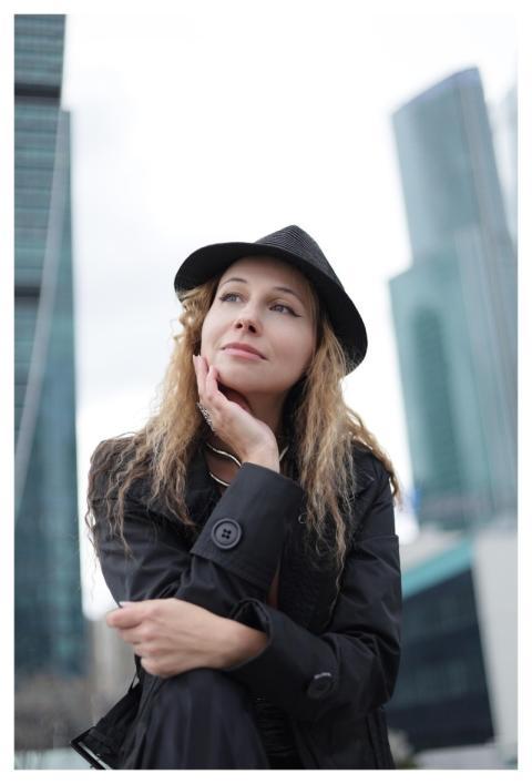 Woman Model Skyscrapers Business City