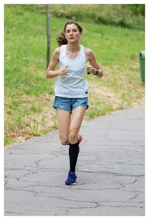 Woman Supple Running Park