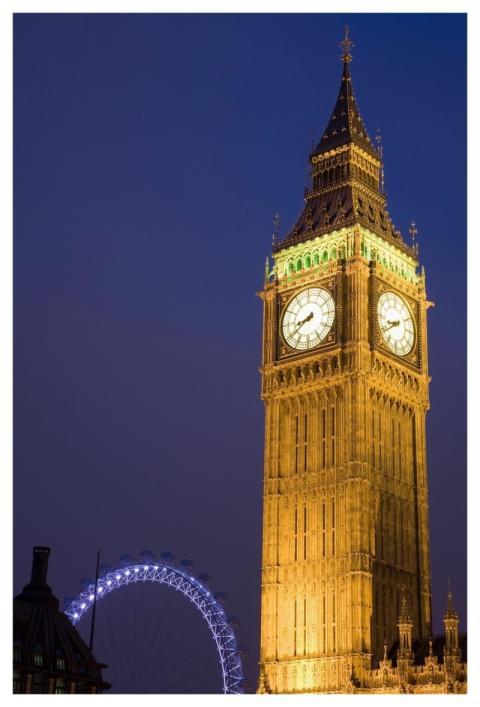 Tower Big Ben London Eye Ferris Wheel