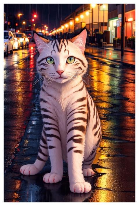 Cat Street City Night