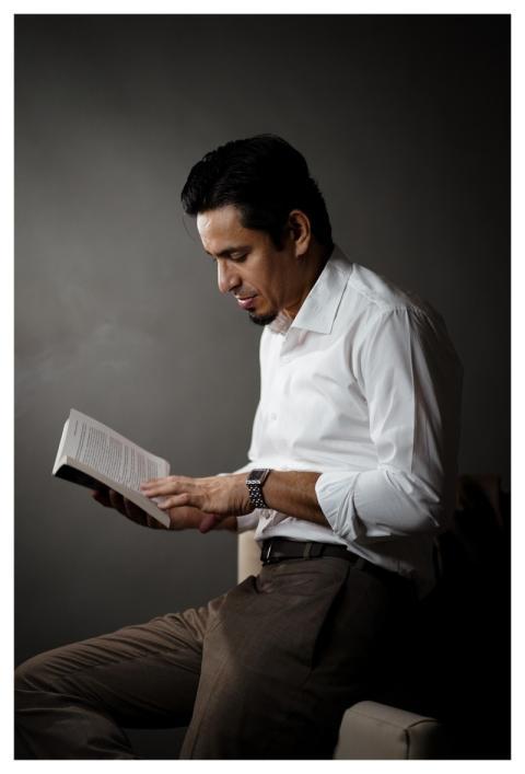 Ai Generated Man Reading Portrait