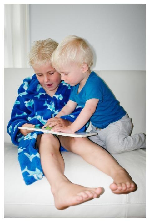 Boys Reading Children Book