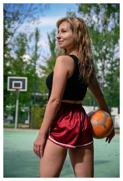 Woman Athlete Sports Ball