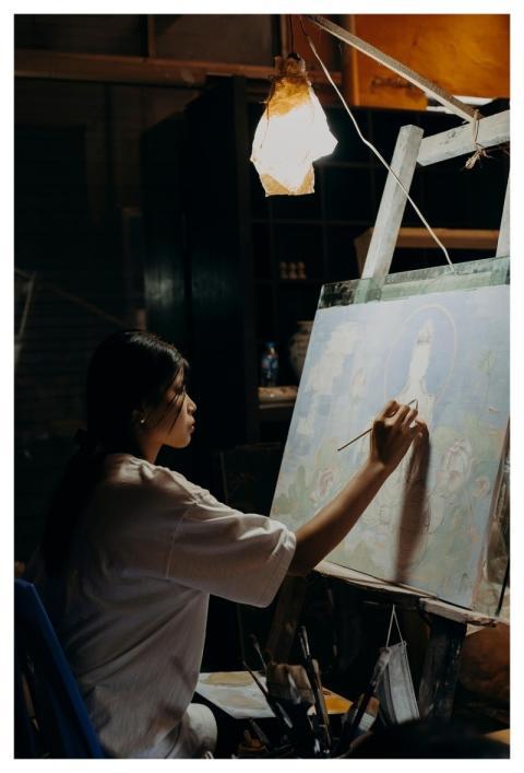 Artist Woman Painter Portrait