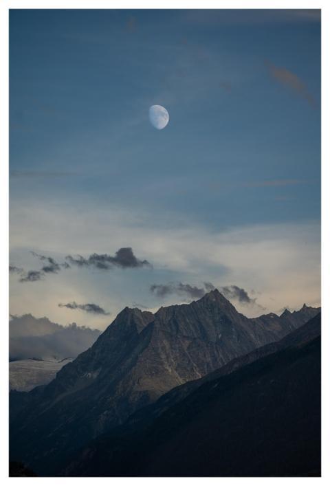 Swiss Alps Switzerland Moon Mountains