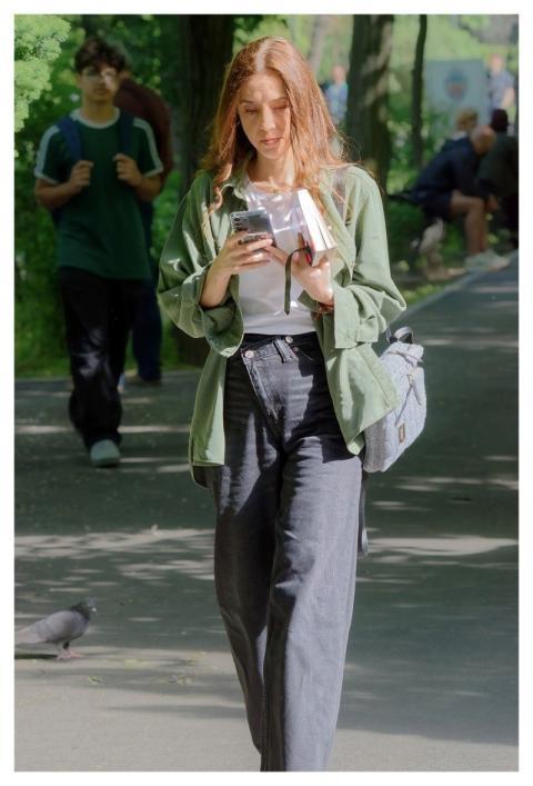 Girl Casual Phone Book