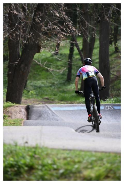 Cycling Mountain Biking Forest Trail Cyclist
