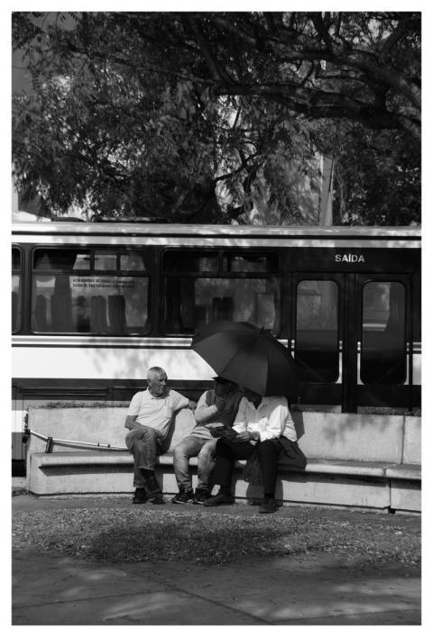 Men Friends Street Bus