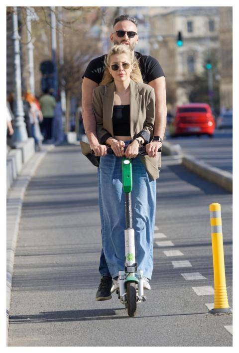 People Couple Electric Scooter Scooter
