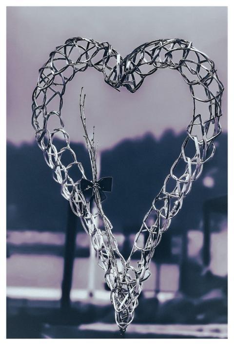 Heart Wire Heart Romantic Handmade