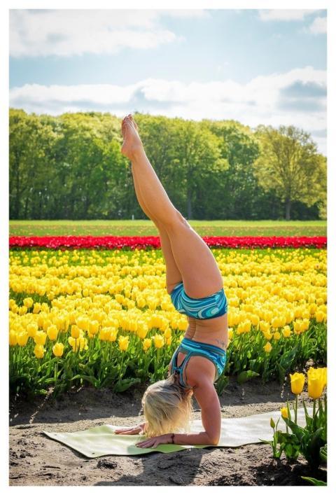Handstand Woman Yoga Balance