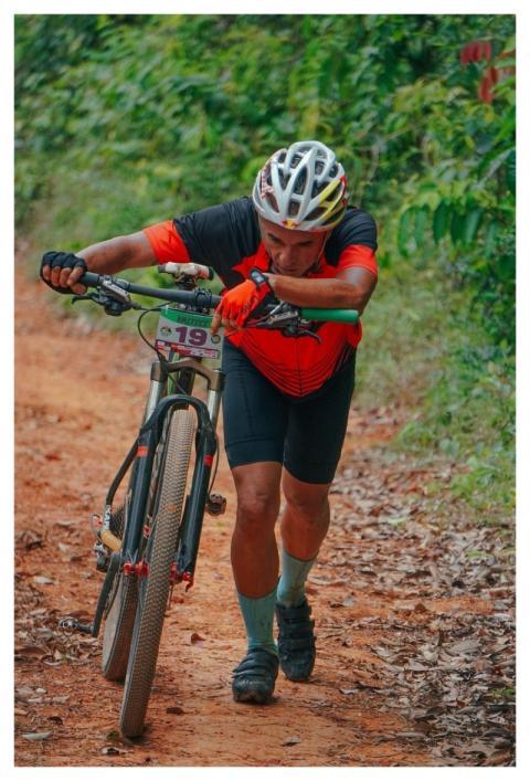 Bike Trail Tired Out Helmet