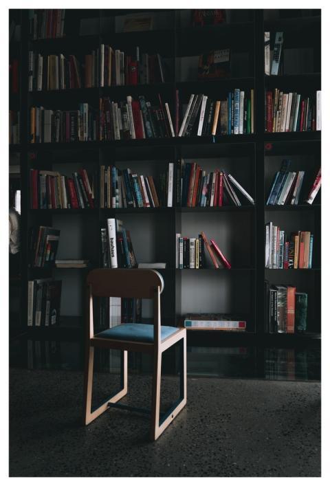 Chair Shelves Books Education