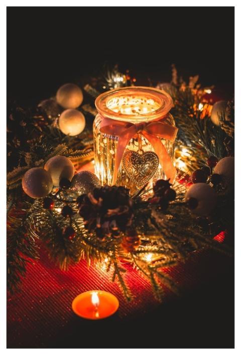 Candles Christmas Centerpiece Decor