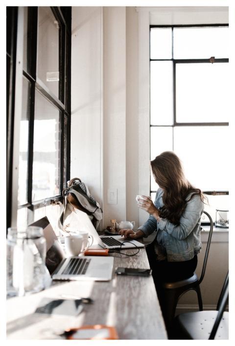 Girl Woman Office Work