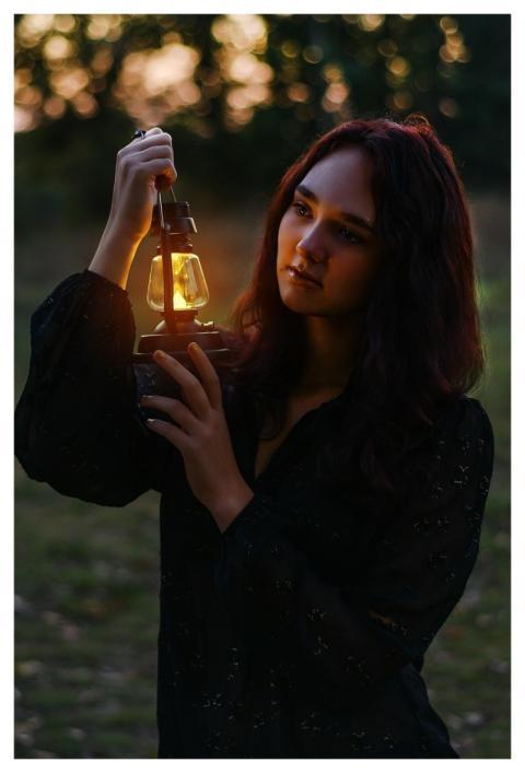 Woman Light Young Darkness