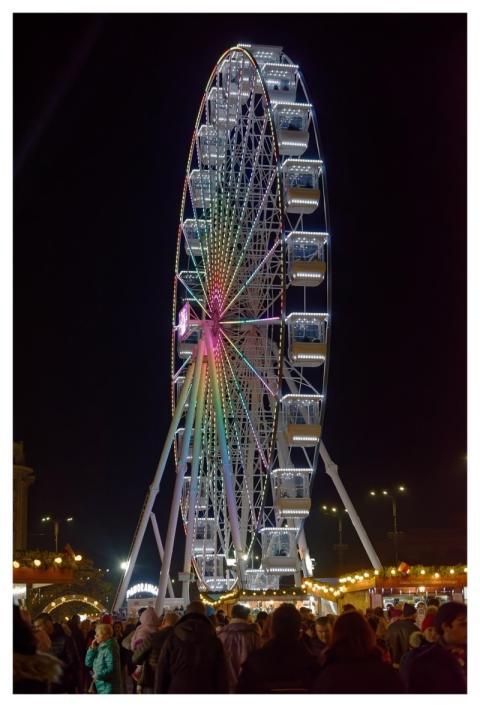 Ferris Wheel Night Amusement Park Theme Park