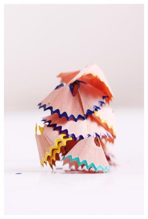 Trash Shavings Colored Pencils Pencil Shavings