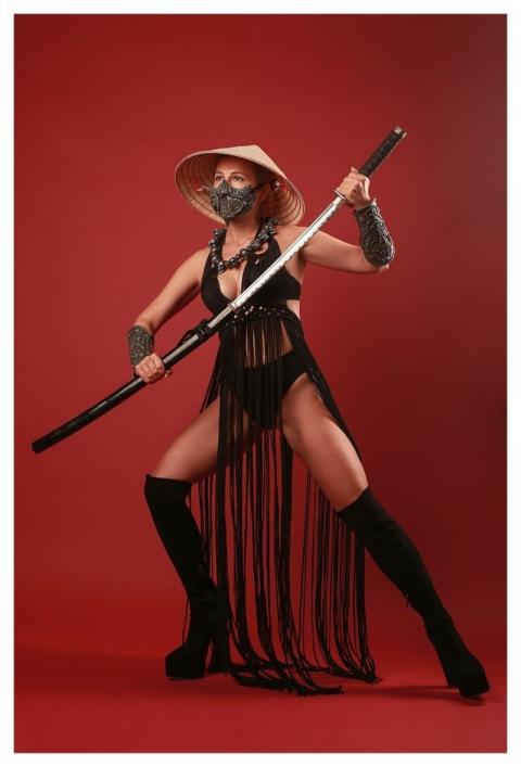 Woman Samurai Ninja Cosplay