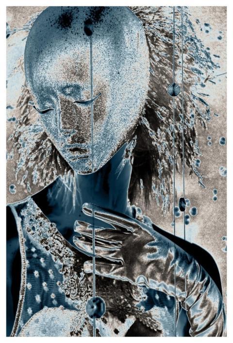 Woman Blue Abstract Mannequin