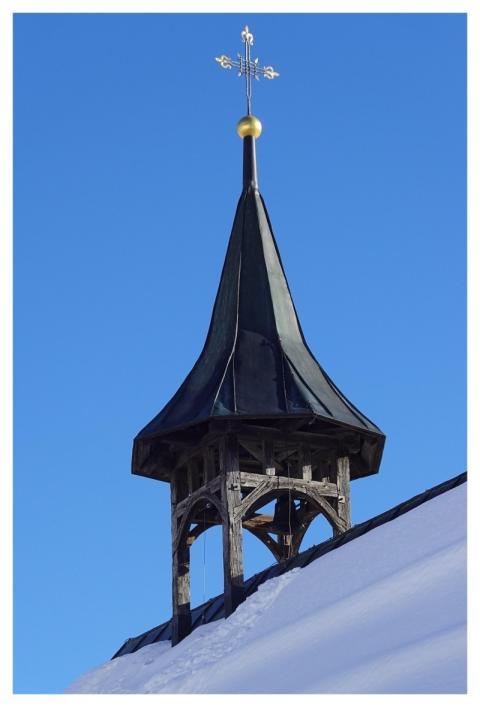 Cross Bell Tower Sacred Architecture Winter