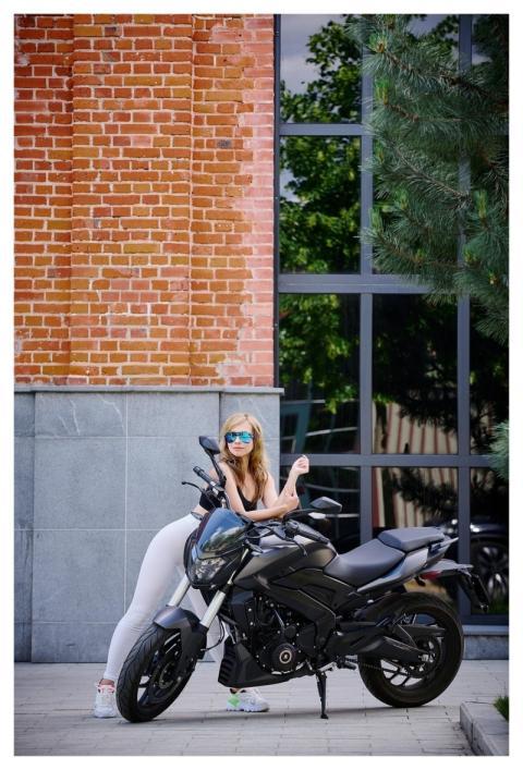Motorbike Sports Model Pose