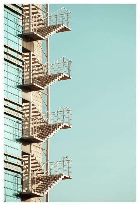Stairs Blue Sky Sky Building