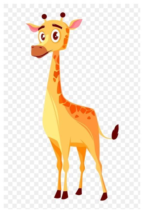 Cartoon giraffe png sticker animal