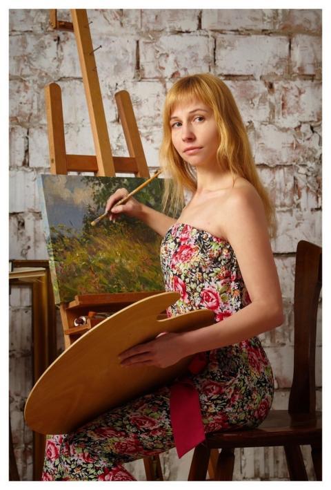 Artist Easel Art Painting