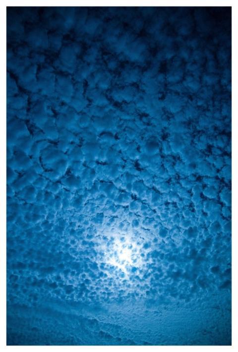Mackerel Sky Moonlit Night Nature Clouds